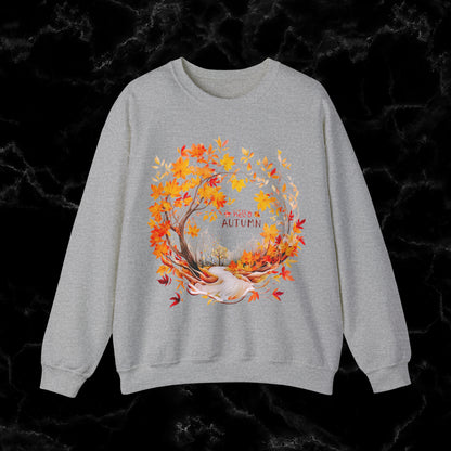 Hello Autumn Sweatshirt | Fall Design | Fall Seasonal Sweatshirt | Autumn Design For Fall Lover Sweatshirt S Sport Grey 