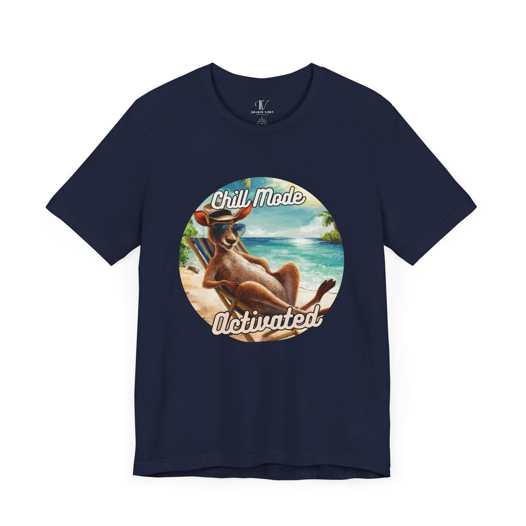 Kangaroo Tee - Chill Mode Activated T-Shirt Printify Navy XS