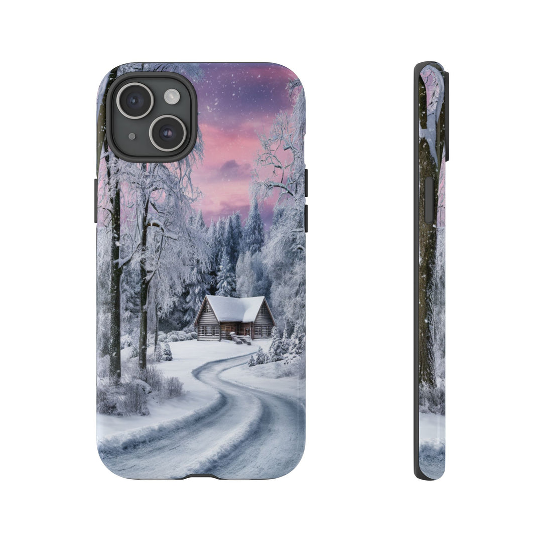 Phone Case - Winter Cabin Phone Case Printify iPhone 15 Plus Glossy