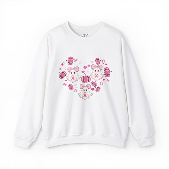 Ghosts and Pumpkins Breast Cancer Support Sweatshirt