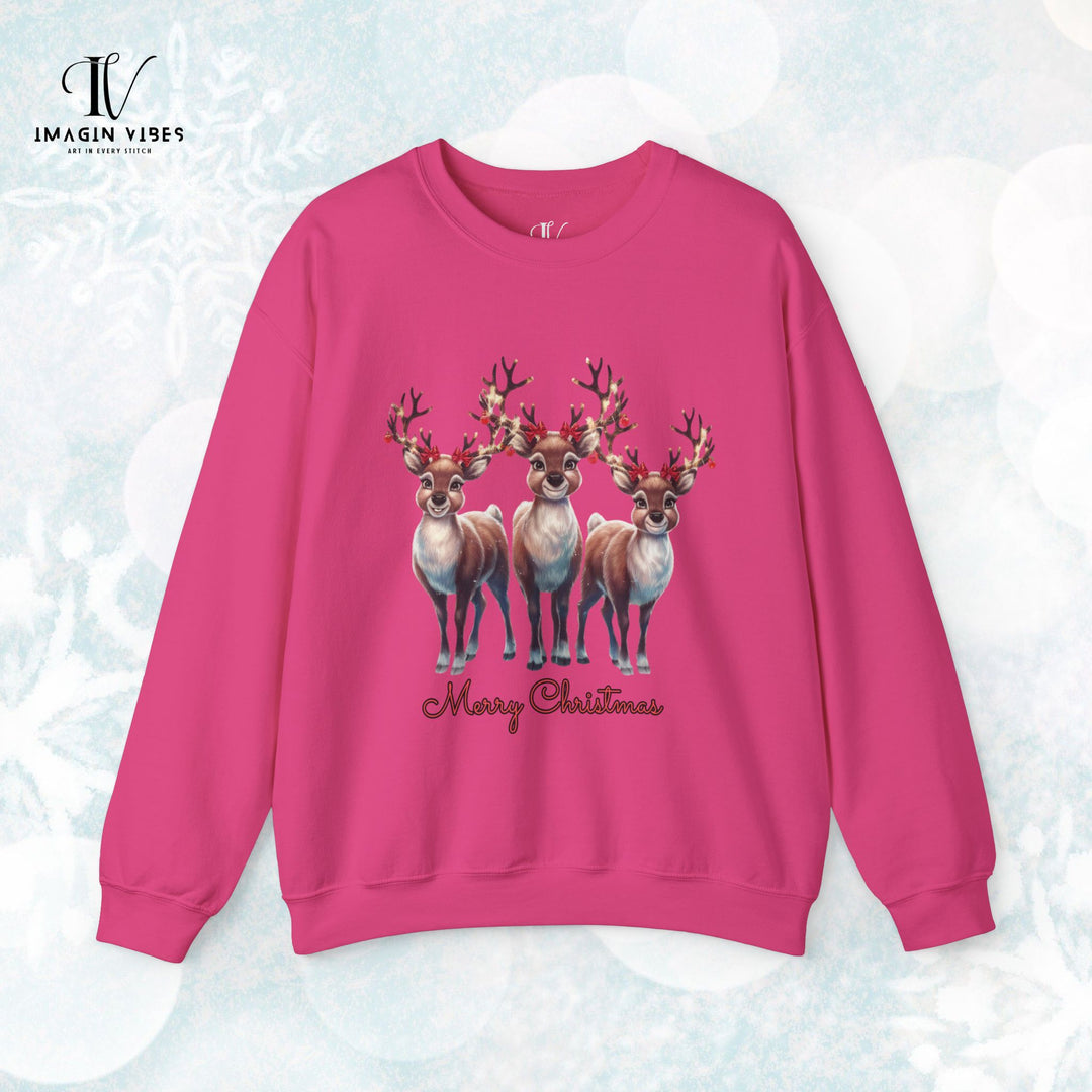 Cute Merry Christmas Reindeer Sweatshirt