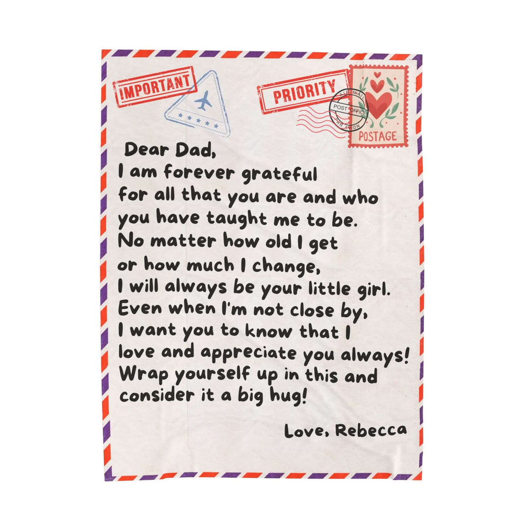 Dear Dad - From Son - Personalized Giant Love Letter Blanket - SS361-Dad All Over Prints Printify 60" × 80"