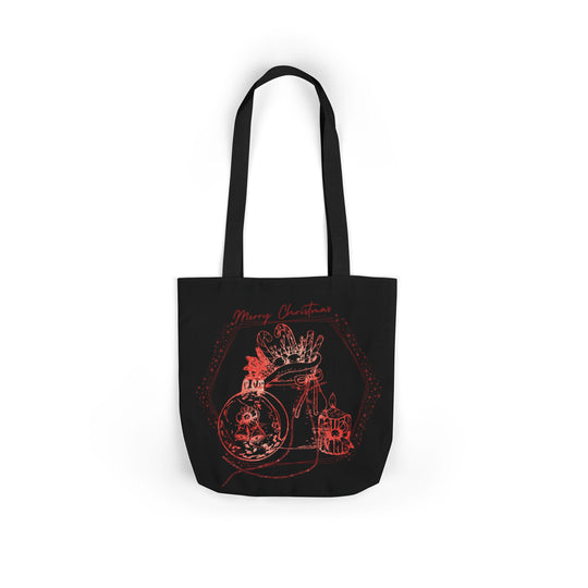 Vintage Sack Christmas Tote Accessories Printify 13" × 13'' Black
