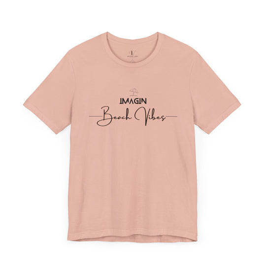 Imagin Beach Vibes Unisex Tee T-Shirt Printify Peach XS