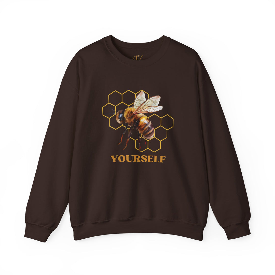 Bee Yourself Crewneck Sweatshirt Sweatshirt Printify S Dark Chocolate