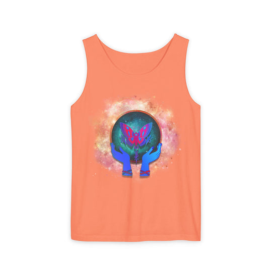 Cosmic Butterfly Unisex Tank Top - Mystical and Spiritual Tank Top Printify Melon S