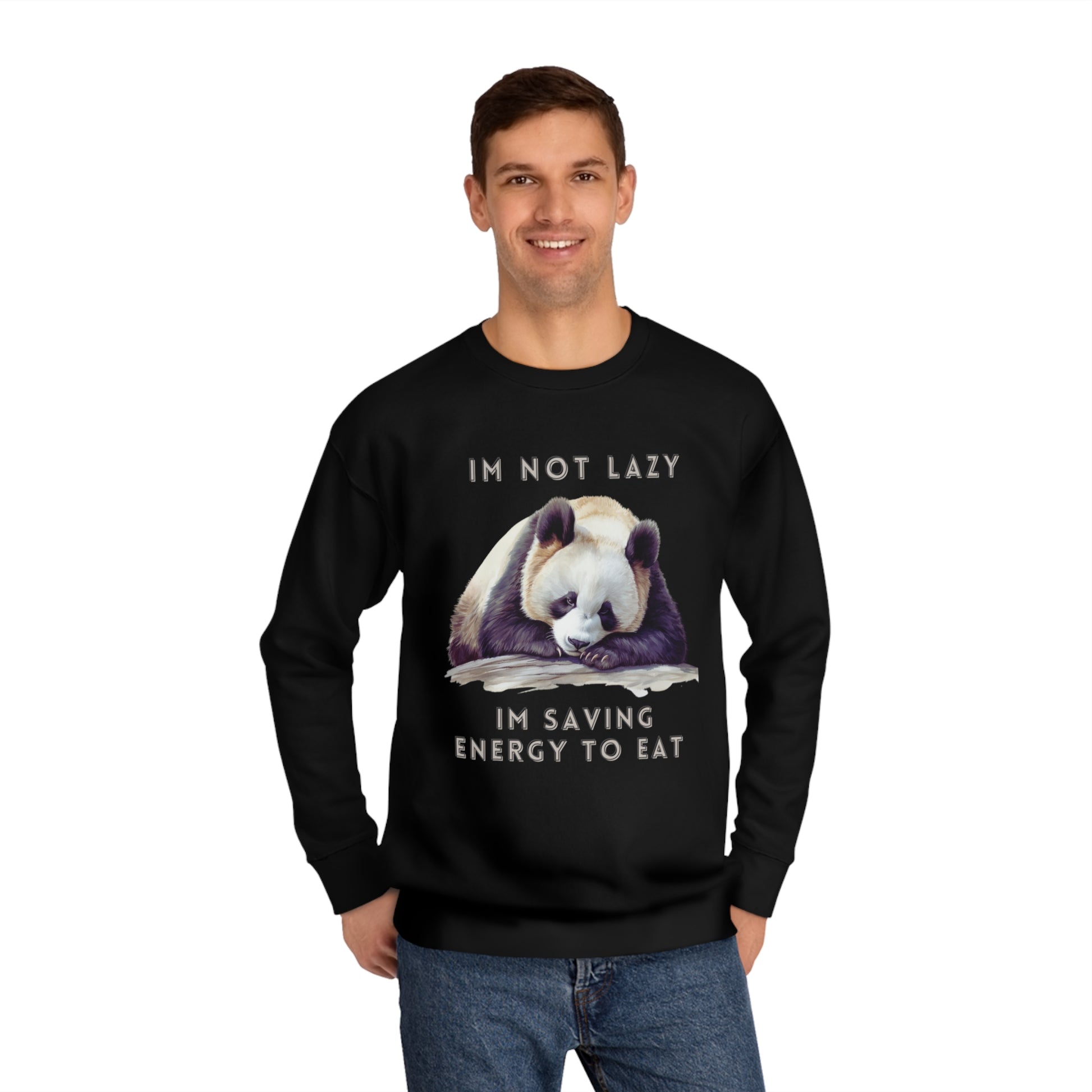 I'm Not Lazy Sweatshirt | Embrace Cozy Relaxation | Funny Panda Sweatshirt | Panda Lover Gift Sweatshirt   