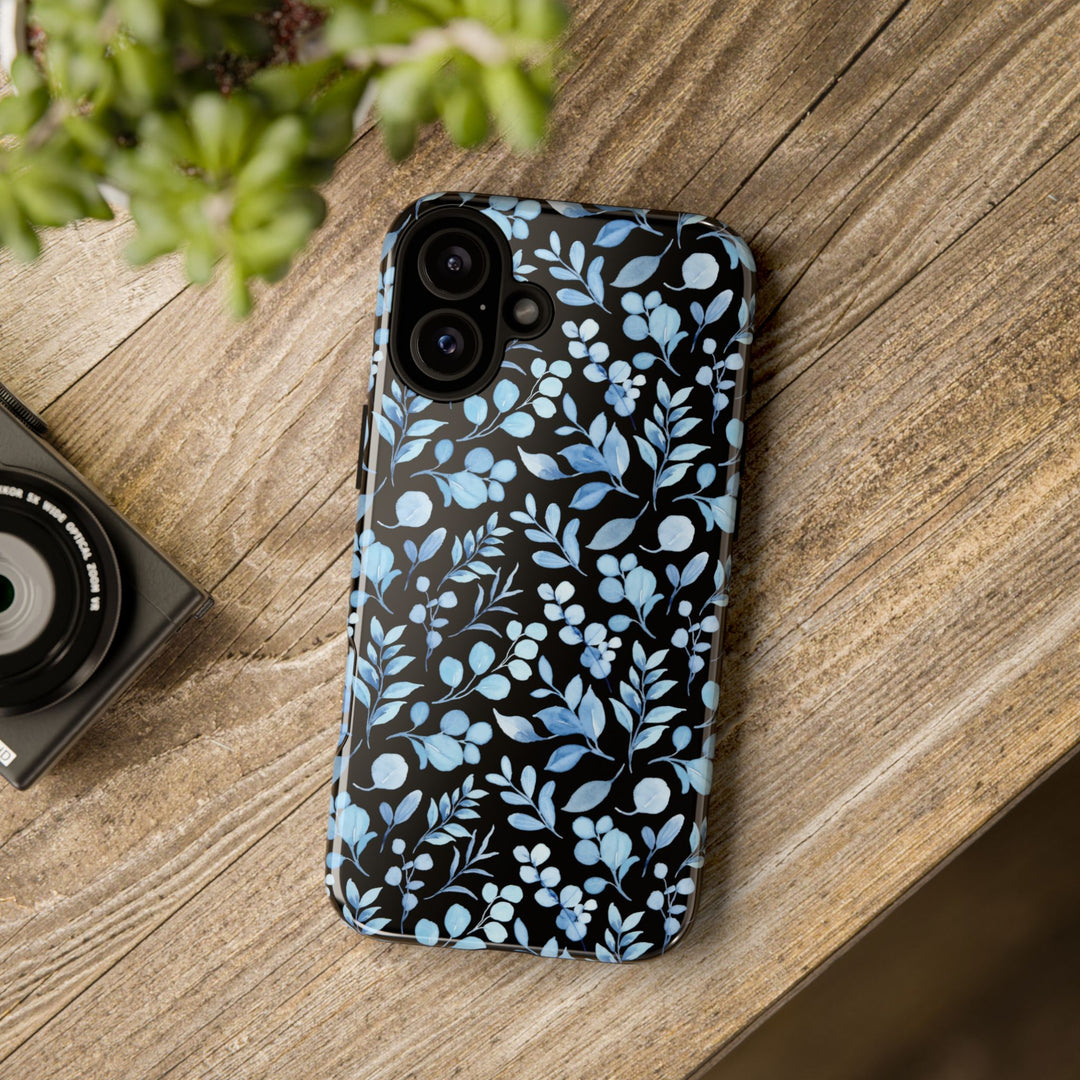 Blue Floral Tough Case Phone Case Printify