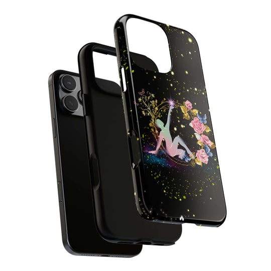 Mystical Phone Case - Stylized Human Figure Reaching for a Star Phone Case Printify