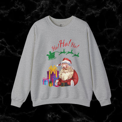 Retro Santa Sweatshirt - Vintage Christmas Fashion for Holiday Cheer Sweatshirt S Sport Grey 