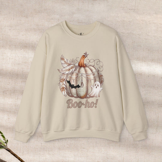 Boo-ho! Pumpkin Ghost Halloween Sweatshirt