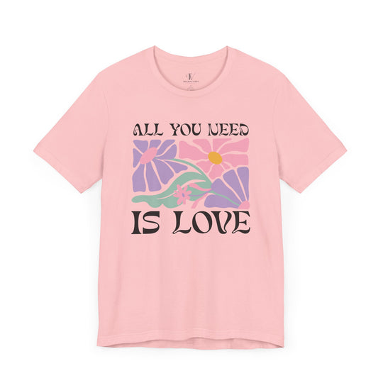 All You Need Is Love: Boho Vibes T-Shirt T-Shirt Printify Pink XS