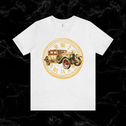 Vintage Car Enthusiast T-Shirt with Classic Wheels and Timeless Appeal T-Shirt Ash S 