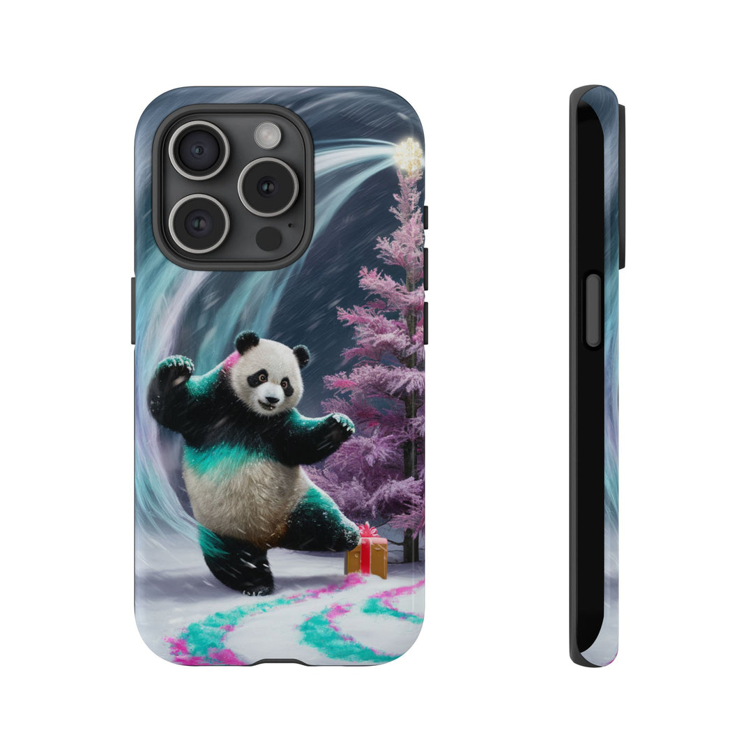 Christmas Panda Tough Case Phone Case Printify iPhone 15 Pro Glossy