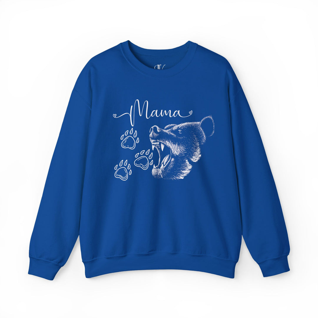Mama Bear Crewneck Sweatshirt Sweatshirt Printify S Royal