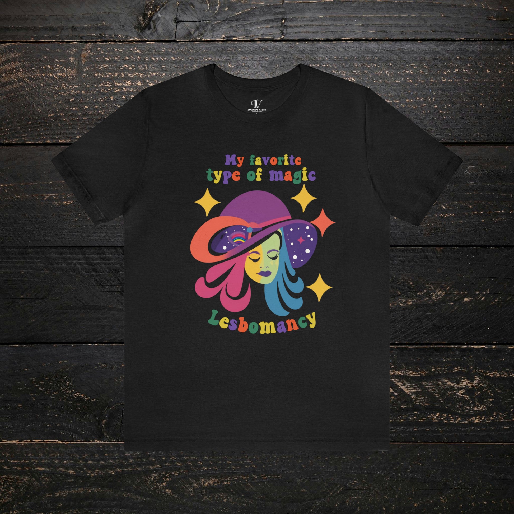 Halloween LGBT T-Shirt | Gay Witch Shirt - Spooky and Proud Tee - LGBT Halloween Shirt - Lesbian Halloween T-Shirt Solid Black Blend XS 