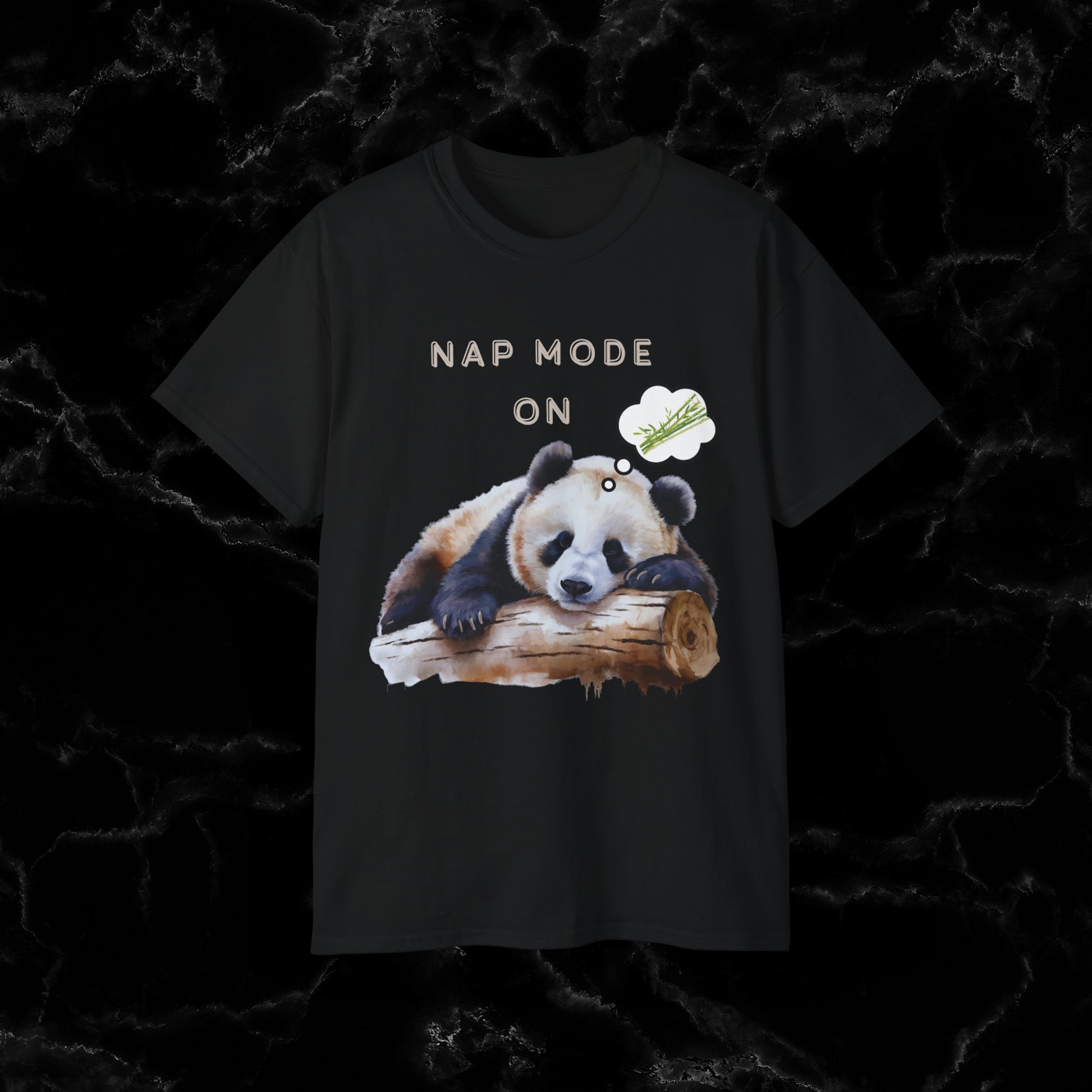 Nap Time Panda Unisex Funny Tee - Hilarious Panda Nap Mode On T-Shirt Black S 