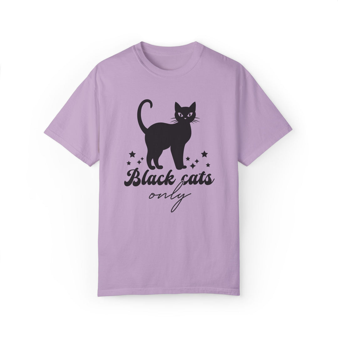 Black Cat Halloween T-Shirt T-Shirt Printify Orchid S