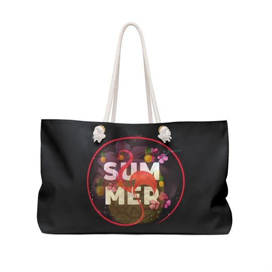 Vibrant Summer Flamingo Weekender Bag – Perfect for Beach Trips & Getaways Bags Printify