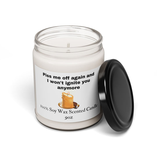 Lighten Up with "Piss Me Off Again" Candle Home Decor Printify