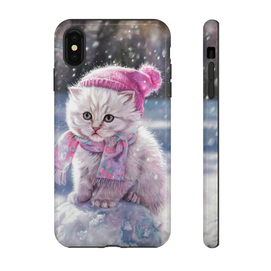 Phone Cases - Adorable Kitten Winter Phone Case Printify