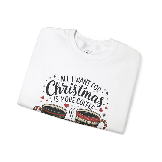 Coffee Lover Christmas Crewneck Sweatshirt