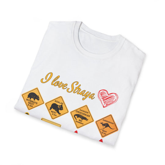 Funny Wildlife Caution Straya Unisex T-Shirt T-Shirt Printify