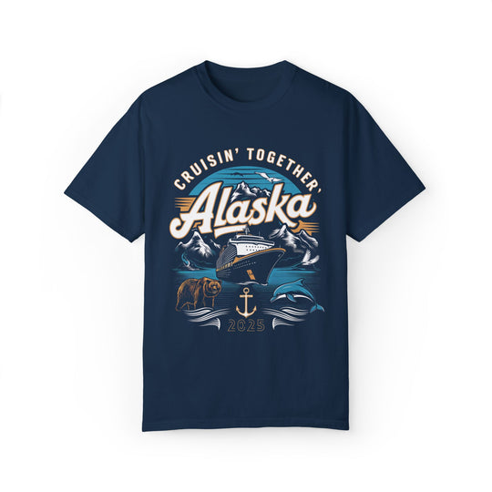 Cruise Ship Adventure Unisex T-shirt - Cruisin' Together Alaska 2025 T-Shirt Printify True Navy S