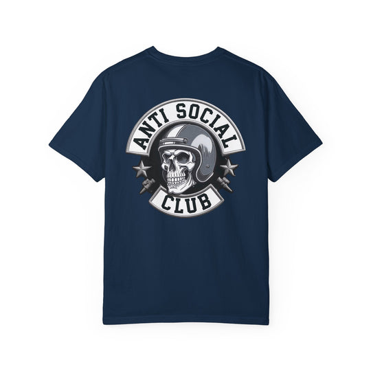 Motorcycle Skull Unisex T-shirt - ANTI SOCIAL CLUB T-Shirt Printify True Navy S