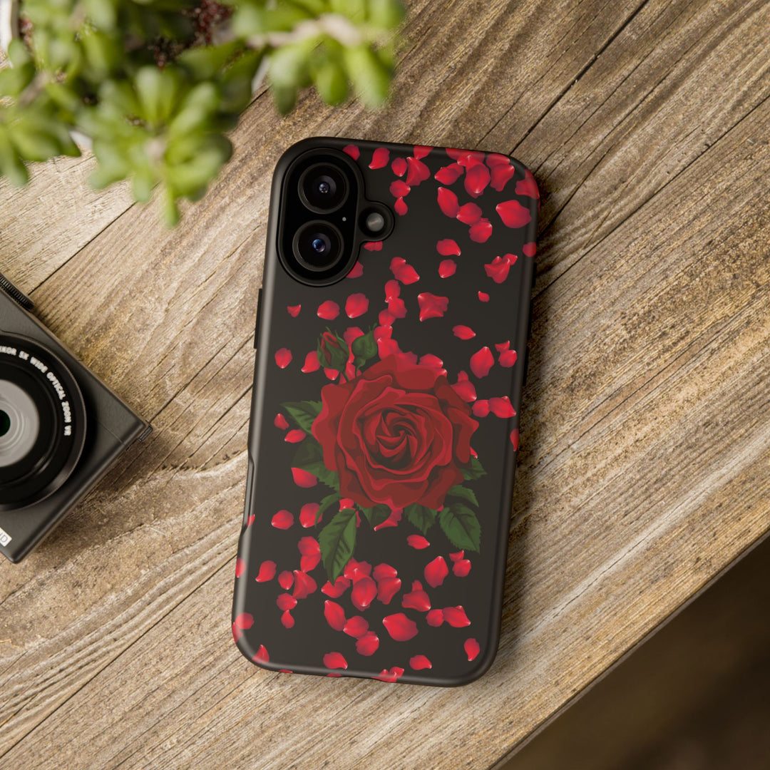 Phone Case - Red Rose Romantic Case Phone Case Printify iPhone 16 Plus Matte