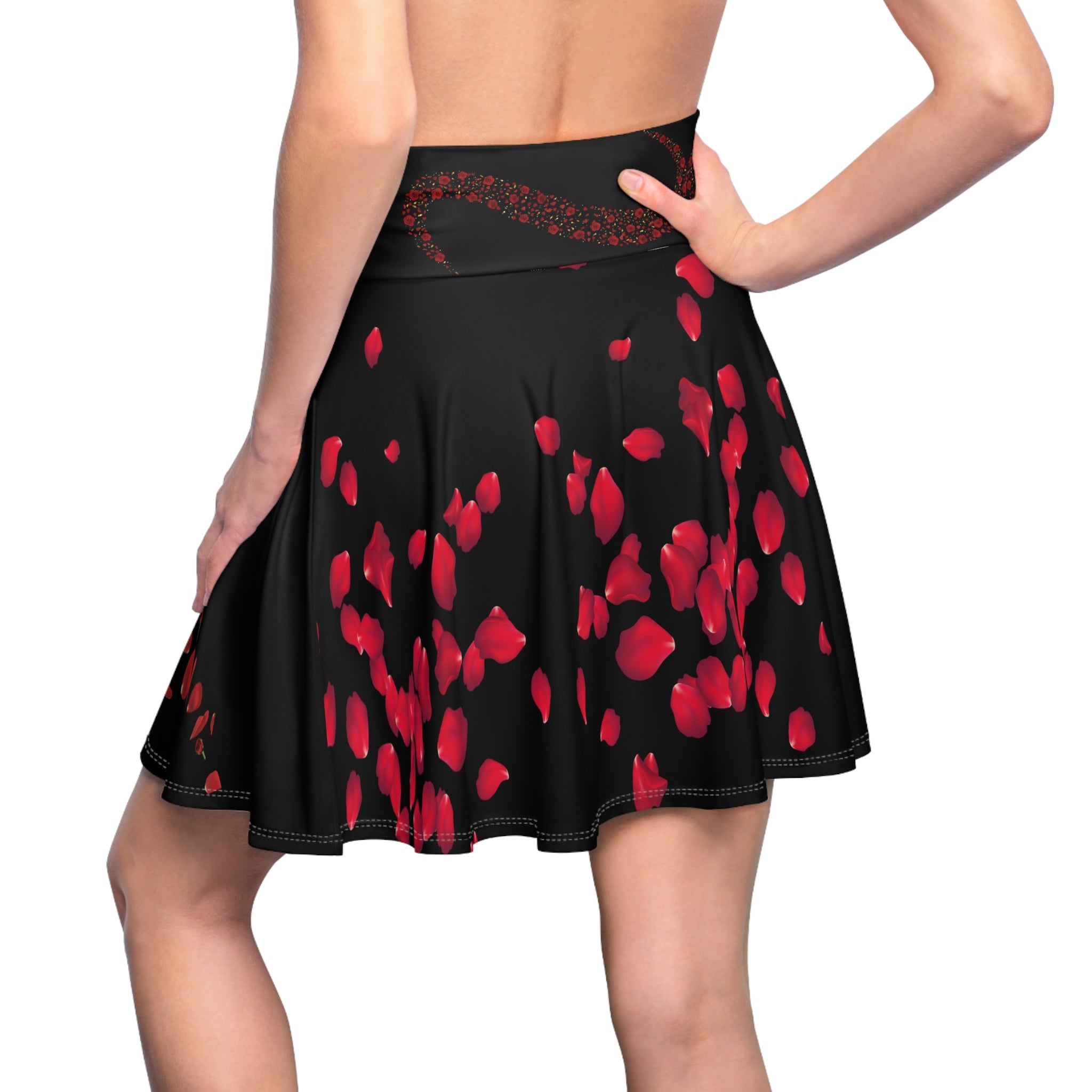 Romantic Rose Skater Skirt All Over Prints Printify