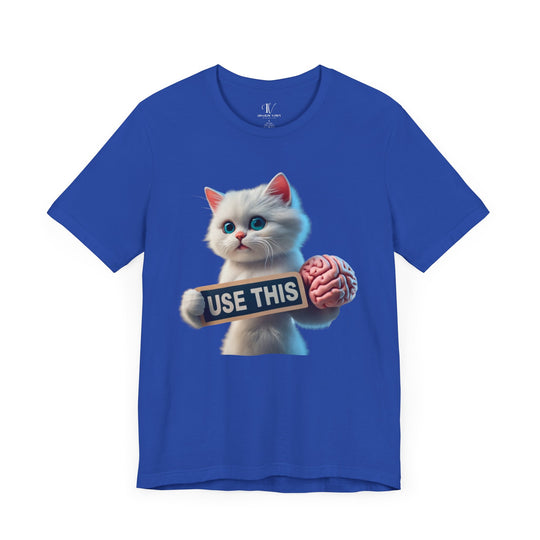 Kitten Brain Tee T-Shirt Printify True Royal XS