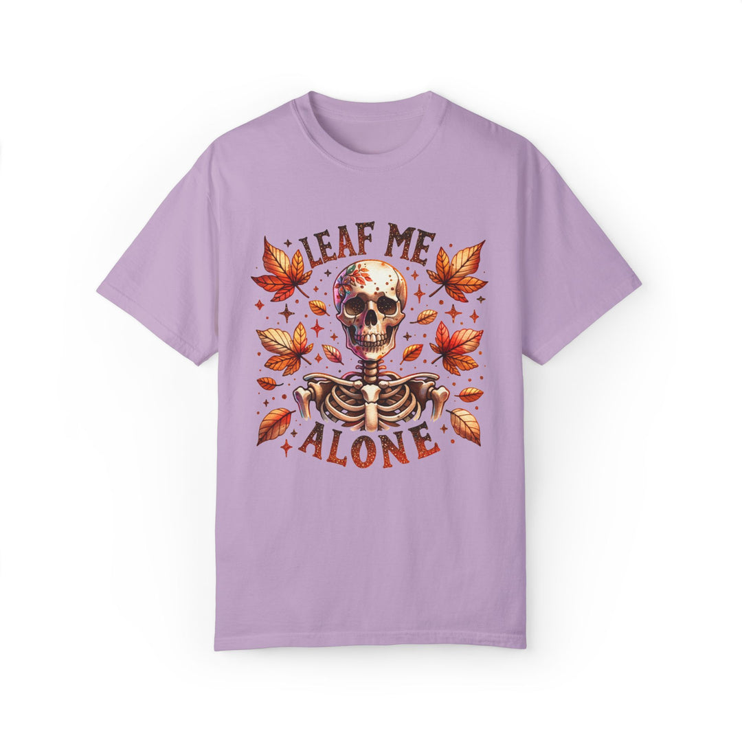 Leaf Me Alone: Skeleton Halloween T-Shirt