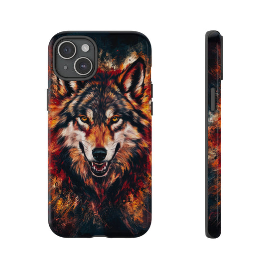 Wolf Tough Cases - Powerful and Vibrant Wolf Phone Case Printify iPhone 15 Plus Glossy