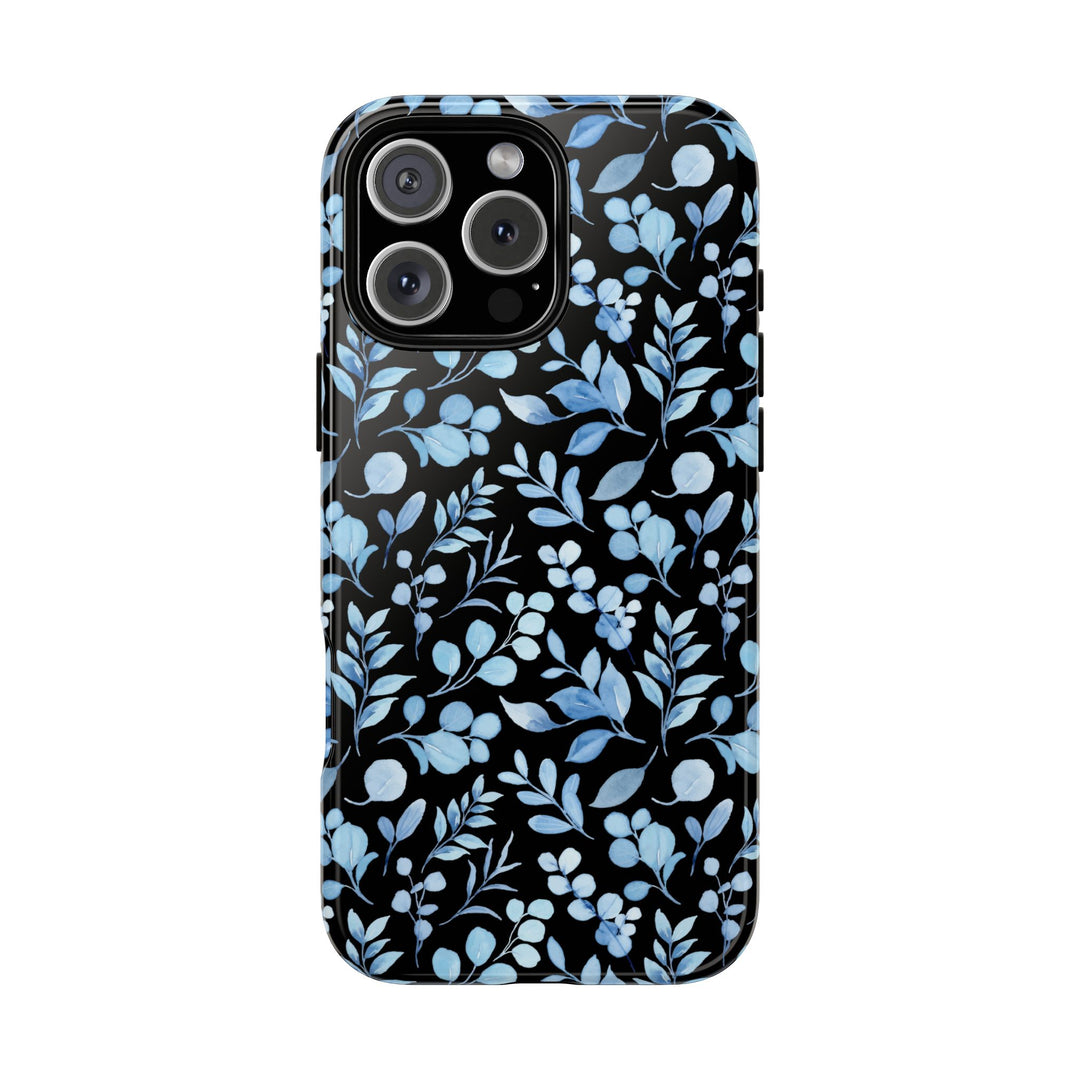 Blue Floral Tough Case Phone Case Printify