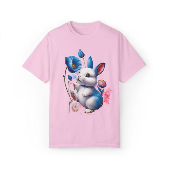 Rabbit Floral T-shirt T-Shirt Printify Blossom S