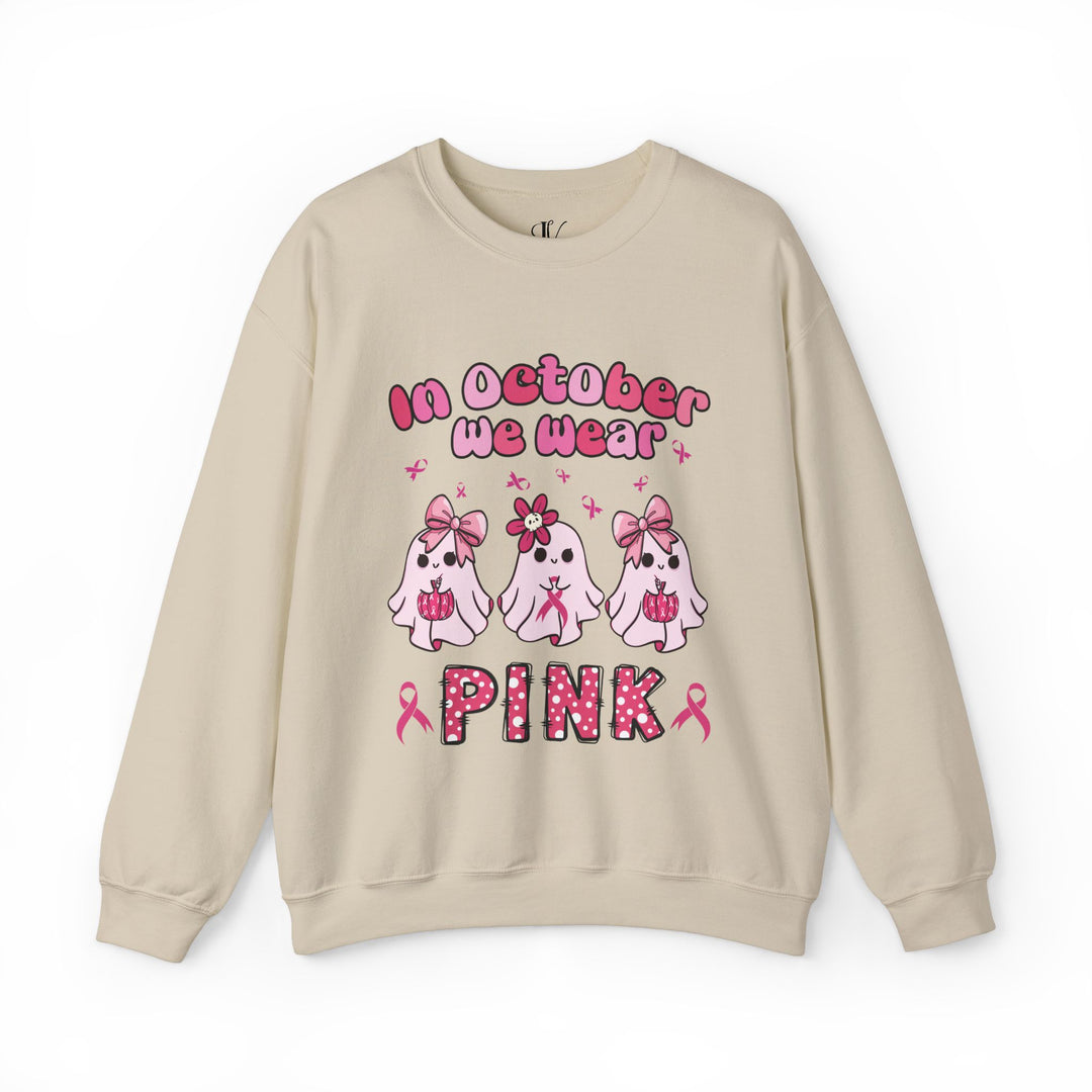 Ghosts Breast Cancer Support "In October We Wear Pink" Sweatshirt