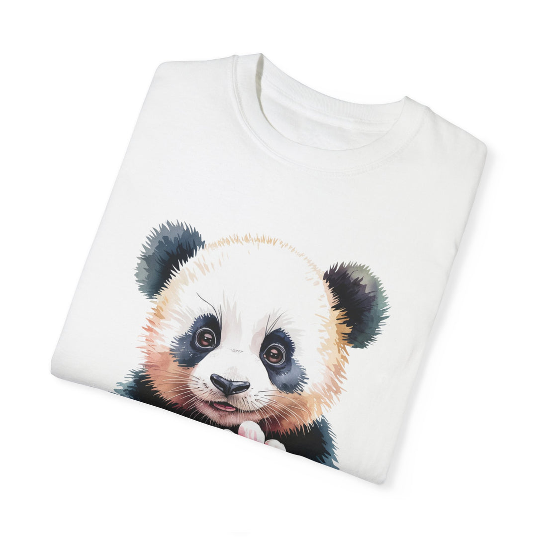 Panda Flower T-shirt T-Shirt Printify