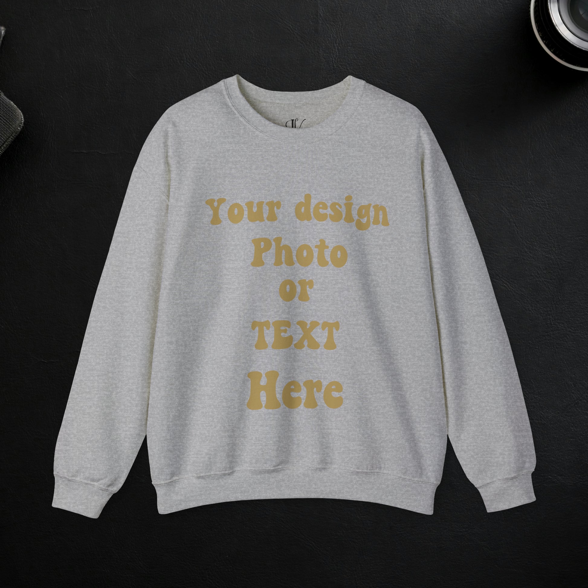 Imagin Vibes™ Crewneck Sweatshirt Personalized With Your Photo, Text Sweatshirt S Sport Grey 