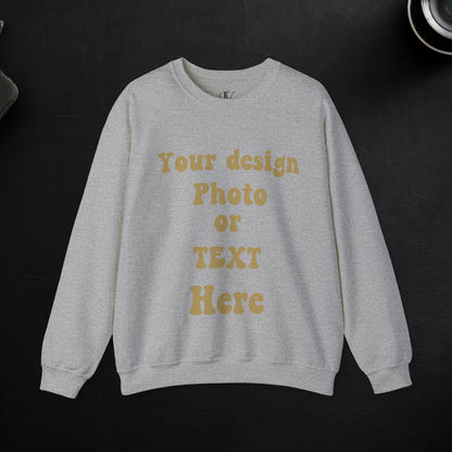 Imagin Vibes™ Crewneck Sweatshirt Personalized With Your Photo, Text Sweatshirt S Sport Grey 