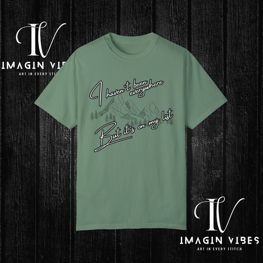 ImaginVibes: Wanderlust List: World Traveler T-Shirt T-Shirt Light Green S 