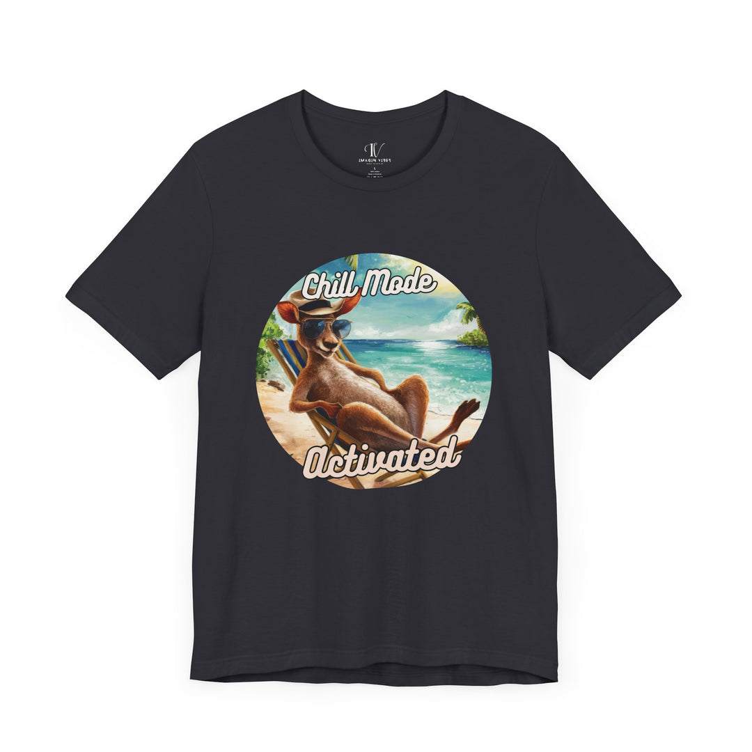 Kangaroo Tee - Chill Mode Activated T-Shirt Printify Dark Grey XS