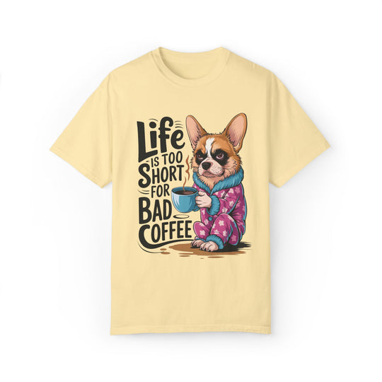 Cartoon Dog Coffee Lover T-shirt T-Shirt Printify Banana S