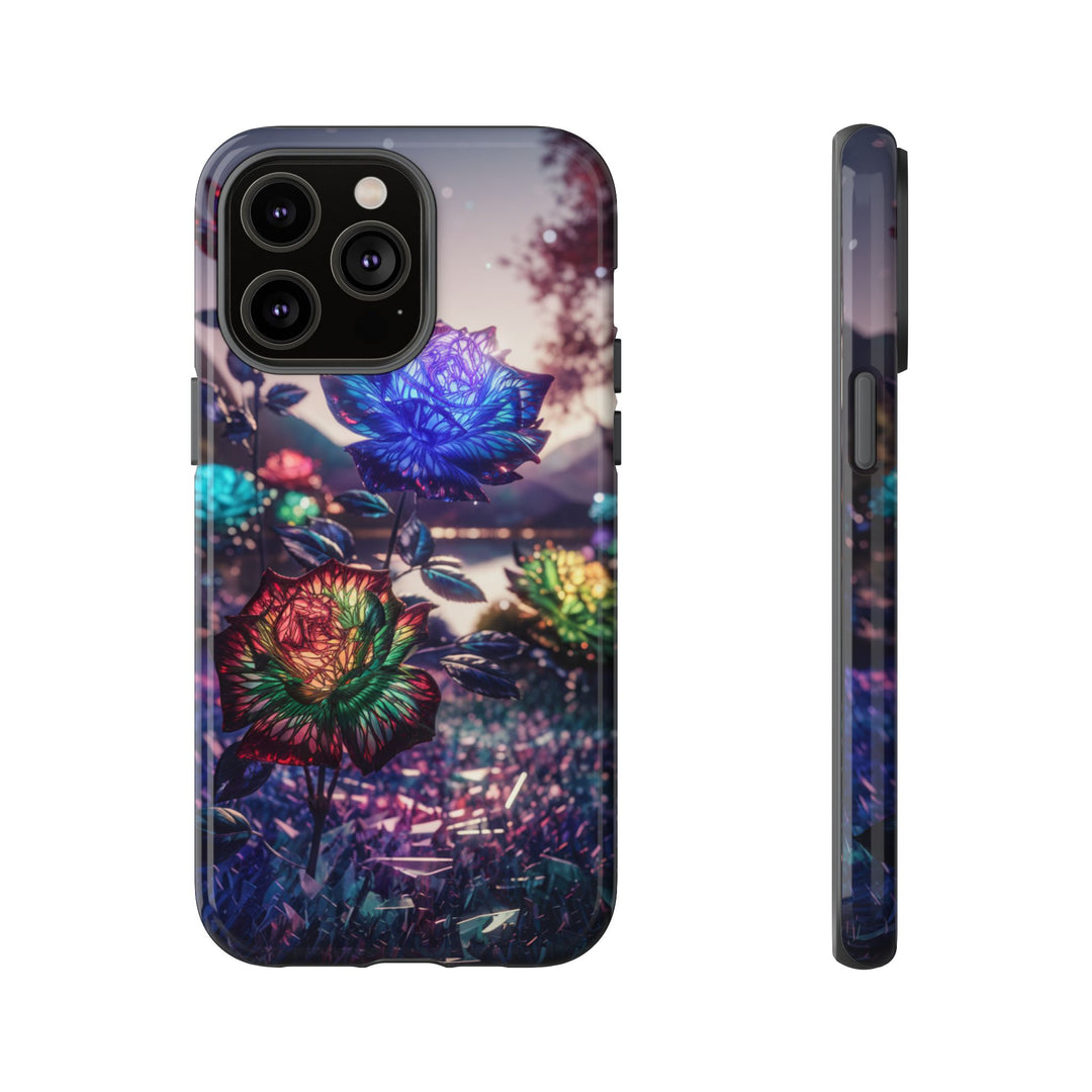 Phone Case - Surreal Glowing Roses Phone Case Printify iPhone 14 Pro Max Glossy