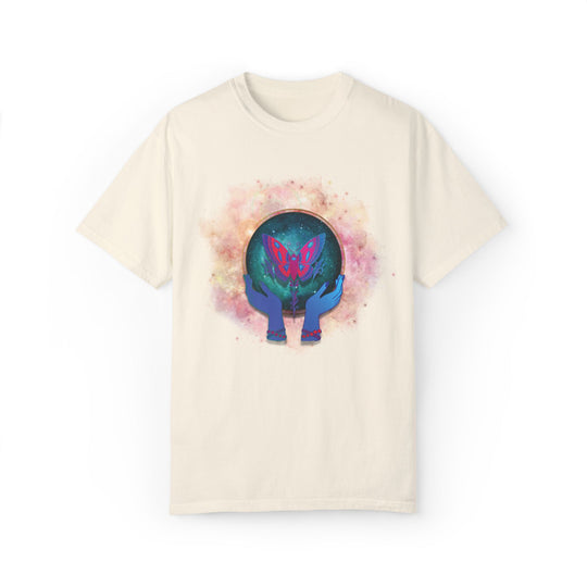 Mystical T-shirt with Cosmic Butterfly T-Shirt Printify Ivory S