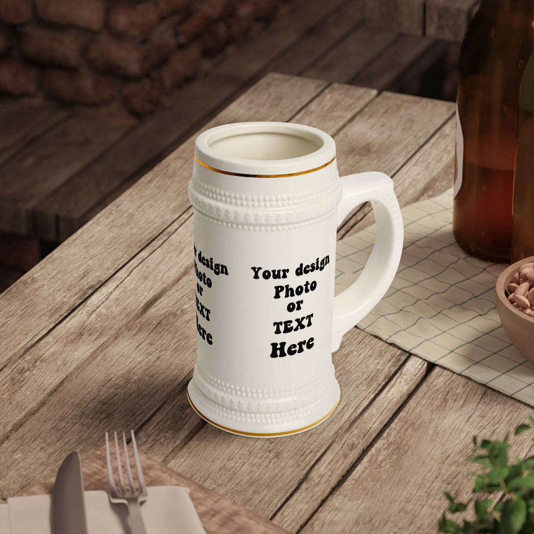 Custom Beer Stein Mug - Personalized Design Your Vision
