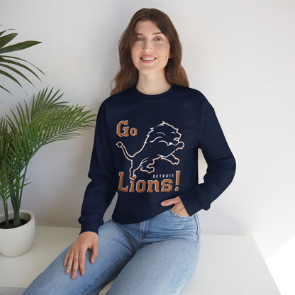 Detroit Football Team Sweatshirt | Go Lions | Old Detroit Sweatshirt   
