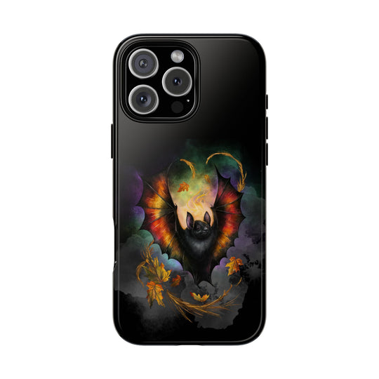 Phone Case - Gothic Bat and Autumn Leaves Phone Case Printify