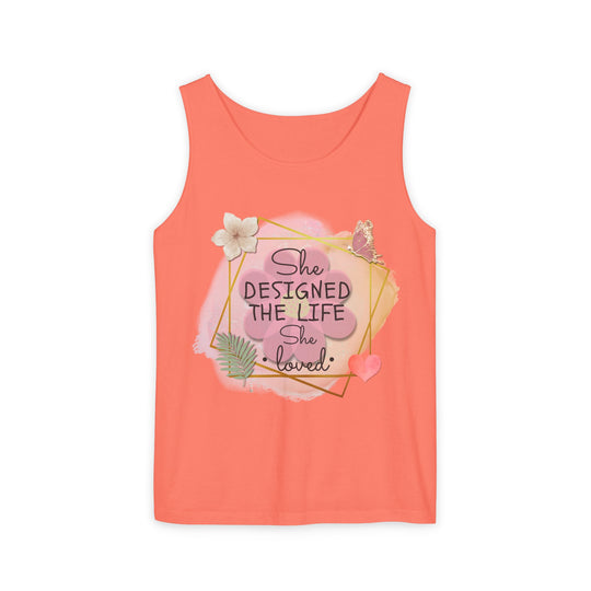 Empowering and Feminine Tank Top Tank Top Printify Bright Salmon S