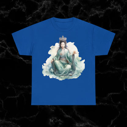 Quan Yin Spiritual Tee - Goddess of Compassion, Unisex Garment-Dyed T-shirt, Goddess of Mercy T-Shirt Royal S 